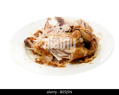 Roast Chicken Carcass Remains Stock Photo Alamy