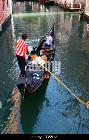 People Enjoying The Excursion On A Gondola In The Canal Channel Of