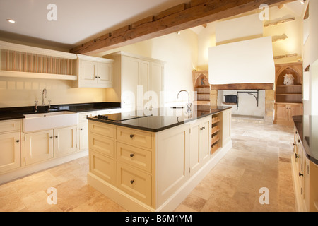Modern Kitchen Old House kitchen sink with granite worktops in a brand new kitchen stock Modern Kitchen Old House kitchen sink with granite worktops in a brand new kitchen stock