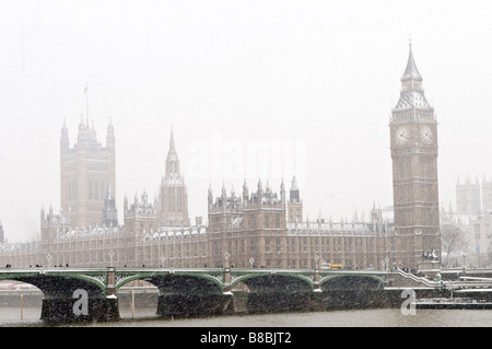 Winter Scene Of Westminster Bridge In London At Dusk With Big Ben In ...