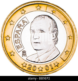 1 Euro Coin Spain 2001 Stock Photo 41448884 Alamy