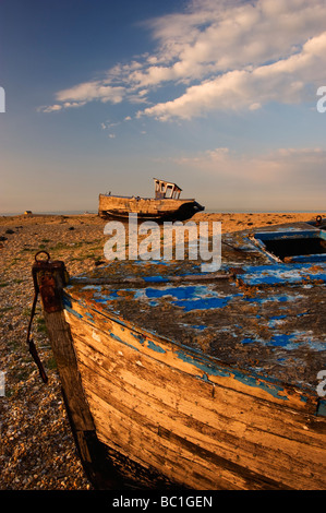 Fishing Boats Beached At Dungeness Kent England Stock Photo Alamy