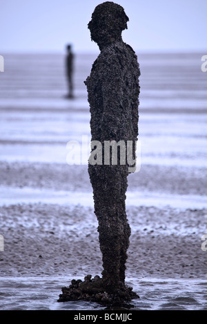 Anthony Gormley S Another Place At Sefton Beach Stock Photo Alamy