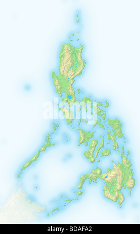 Map Of The Philippines Physical Map Asia East Asia Map With Reliefs