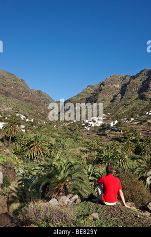 Spain La Gomera View Of Valle Gran Rey Stock Photo Alamy