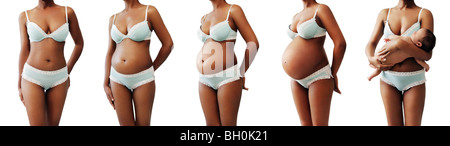 Monthly Sequence Of A Nude Pregnant Woman Month Two Stock Photo Alamy