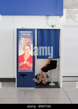 passport stansted booth airport alamy