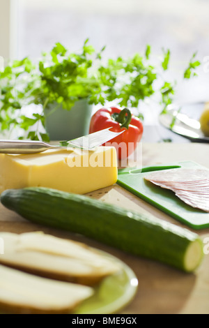 Sandwiches With Cucumbers Close Up Stock Photo Alamy