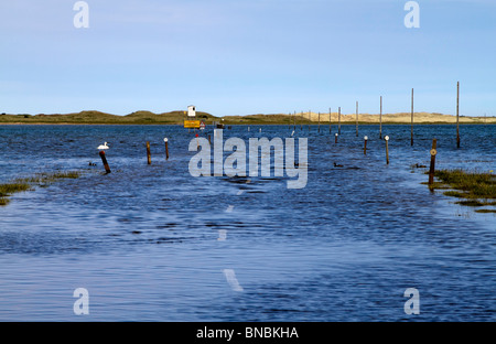 island tide causeway holy northumberland lindisfarne covered alamy road similar
