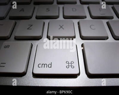 Command Apple Key (Cmd) on a Mac Keyboard, Close-up Stock Photo