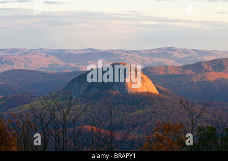 Sunset Over Colourful Foliage In The Indian Summer Blue Ridge Mountain