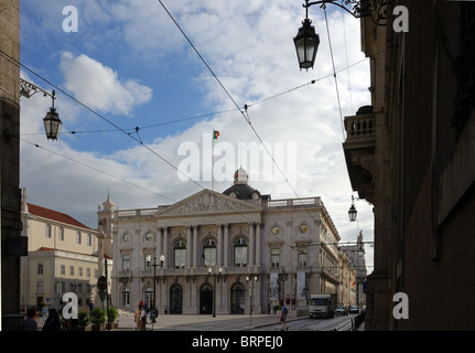 Portugal Lisbon Baixa Praça do Municipio Municipality Square red