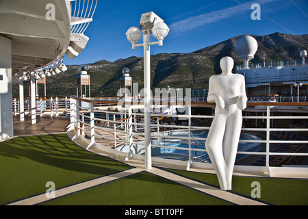 Cruise Ship Azura Deck Decking Layout Stock Photo Alamy