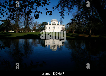 View Across The Ornamental Lake Of Chiswick House Gardens To Chiswick