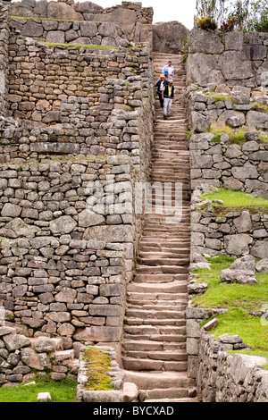 South America Peru Terracing In The Lost Inca City Of Machu Picchu