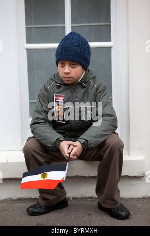 LONDON ENGLAND Anti Mubarak Protest In Central London Stock Photo