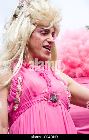 Man Dressed As The Queen At Gay Pride Parade 2016 London England UK