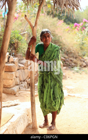 Old Woman Andhra Pradesh South India Stock Photo Alamy