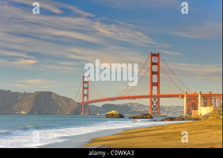 Usa California San Francisco Baker S Beach And Golden Gate Bridge