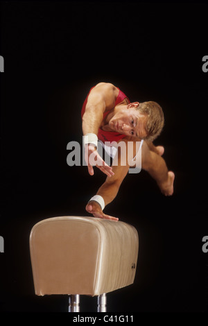 Male gymnast on the vault stock photo royalty free image 36913903  alamy