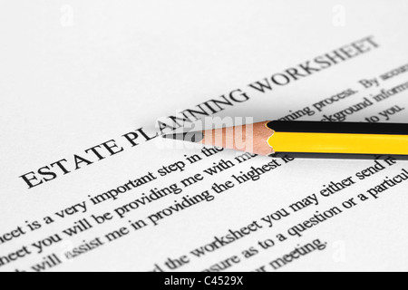 Worksheets Estate Planning Worksheet estate planning worksheet stock photo royalty free image photo