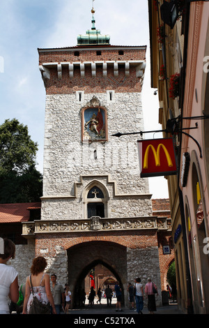 Poland Krakow Cracow Florian Gate Entrance To Old Town Stock Photo Alamy