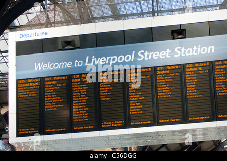liverpool street board departures station departure train rail london alamy berkshire british reading english