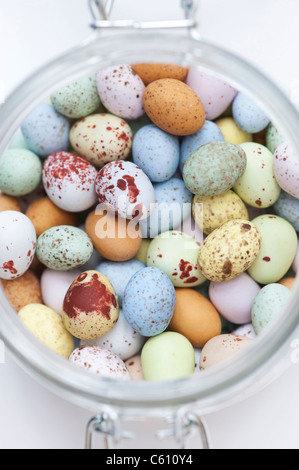 Chocolate Easter Eggs In Glass Bowl Stock Photo Alamy