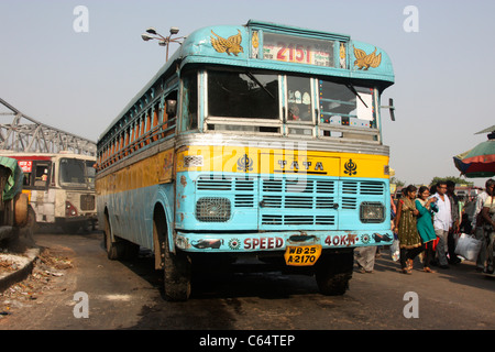 howrah bus bridge local near kolkata india city alamy similar