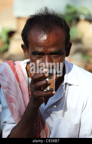 South Indian Man Drinking Tea India Asia Mr#790e Stock Photo, Royalty 