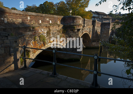 Bishops Bridge Norwich England Stock Photo, Royalty Free Image