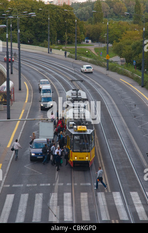 Aleja Solidarnosci Street Central Warsaw Poland Europe Stock Photo Alamy