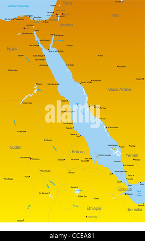 Vector Color Map Of Eritrea Stock Photo Alamy