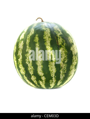 Not Ripe Watermelon Isolated On White Background Stock Photo Alamy