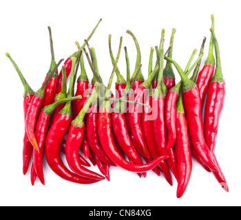 Hot Peppers Isolated On The White Background Stock Photo Alamy