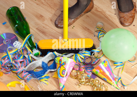 Cleaning Messy Room messy room after party next day and woman cleaning stock photo Cleaning Messy Room messy room after party next day and woman cleaning stock photo
