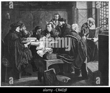 Martin Luther Translating The Holy Bible At The Wartburg Castle