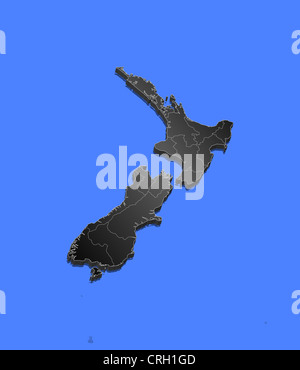 Political Map Of New Zealand With The Several Regions Stock Photo Alamy