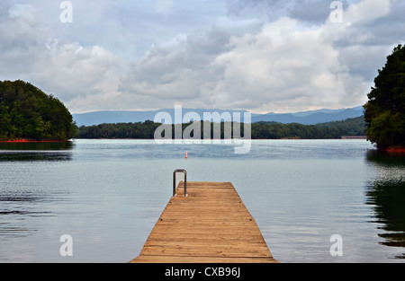 A Wooden Boat Ramp At Lake Chatuge In North Georgia Stock Photo A Wooden Boat Ramp At Lake Chatuge In North Georgia Stock Photo