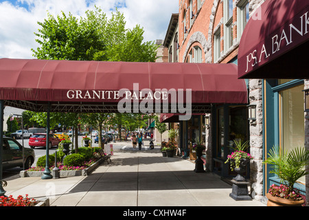 broadway street saratoga springs new york stock photo broadway street saratoga springs new york stock photo
