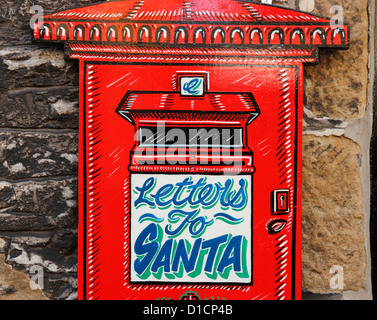 Santa Claus Post box for letter to Father Christmas at the North Pole Stock Photo, Royalty Free