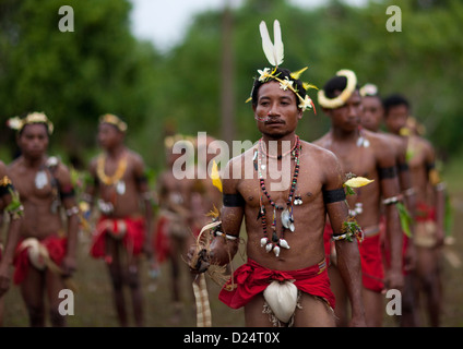 Yam Festival Dancers Kiriwina Trobriand Islands Papua New Guinea Stock 