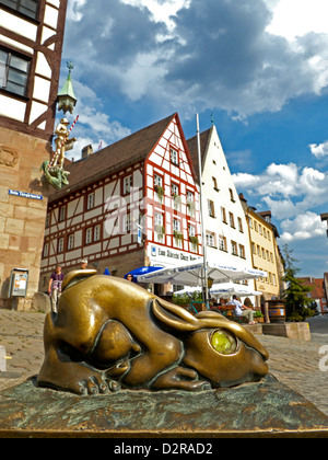 Germany Nuremberg City Symbol Rabbit By Sculpturist Juergen G Rtz