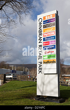 retail park list cwmbran wales entrance shops sign alamy