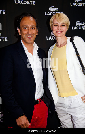 Sanjv Singh And Susann Atwell At Lacoste Store Opening At Neuer Wall