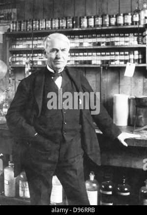Mr. Edison At Work In His Chemical Laboratory