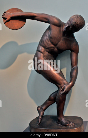 myron discus thrower alamy ashmolean oxford museum coiled taut athlete