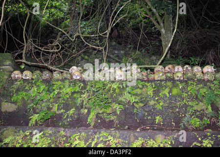 Wall Of Skulls At The Cemetery At The Bali Aga Village Of Trunyan Bali