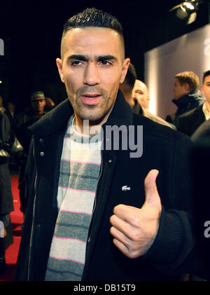 German Rapper Bushido Poses As He Arrives For The Universal Music