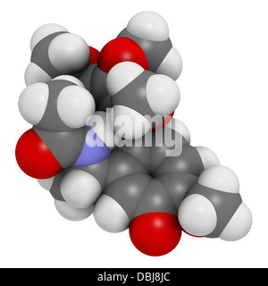 Colchicine Gout Drug Chemical Structure Atoms Are Represented As